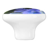 Hydrangea-Blume-Schubladen Puls Blue Lila & Green Keramikknauf (Seitenansicht)