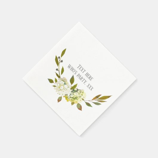 Hydrangea-Blume Serviette (Ecke)