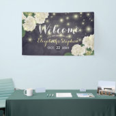 Hydrangea Blume String Light Blue Wedding Willkomm Banner (Messeveranstaltung)