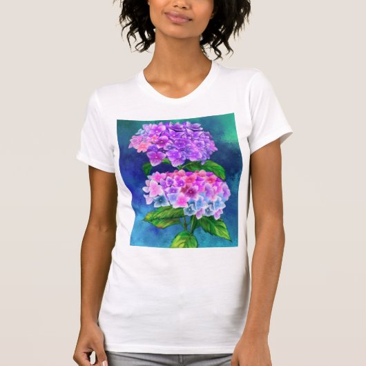 Hydrangea-Blume T - Shirt Zeichnend (Vorderseite)