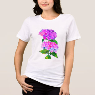 Hydrangea-Blume Tri-Blend Shirt