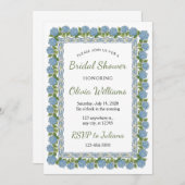 Hydrangea-Blume Wasserfarben-Brautparty Einladung (Vorne/Hinten)