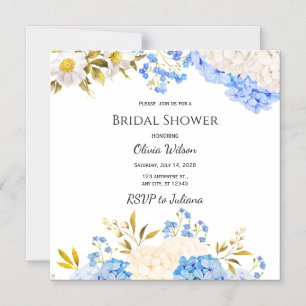Hydrangea-Blumen-Brautparty-Magnetkarte Magneteinladung