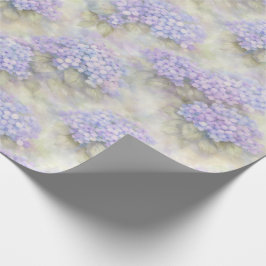 Hydrangea-Blumen-Geschenkpapier | Elegantes Blau u Geschenkpapier