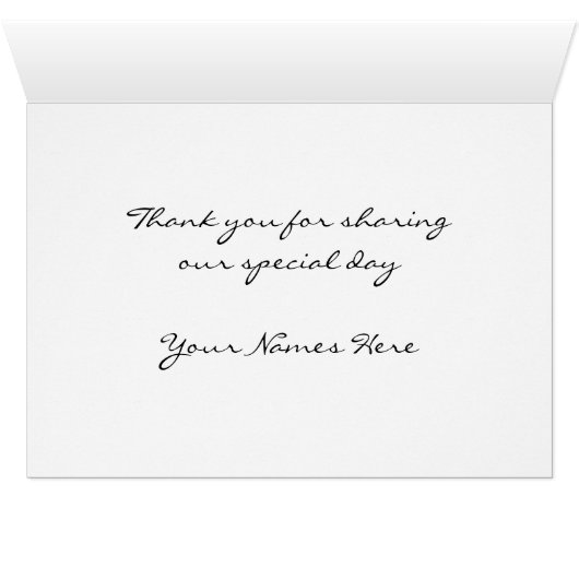 Hydrangea-Blumen-Hochzeits-Tabellen-Platzkarte (Innenansicht Horizontal (Unten))