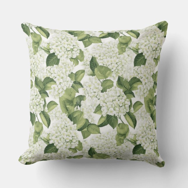 Hydrangea Blumen Kissen (Vorderseite)