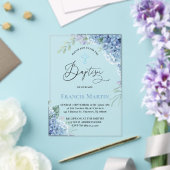 Hydrangea-Blumen Taufe Acryleinladungen (In Situ (Hochzeit))