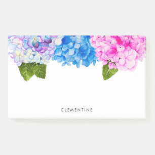 Hydrangea-Blumen, Watercolor, personalisiert Post-it Klebezettel