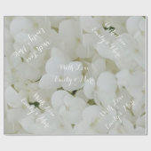 Hydrangea-Blumen-weißes romantisches mit Geschenkpapier (Flach)