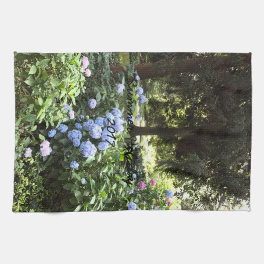 Hydrangea Blumenbäume Naturfotografie Geschirrtuch (Horizontal)