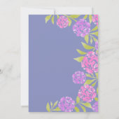 Hydrangea Blumenbrunch und Brautparty Einladung (Rückseite)