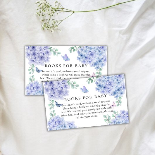 Hydrangea Blumengartenbücher für Babydusche Begleitkarte