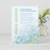Hydrangea Blumengrün Brautparty Einladung (Stehend Vorderseite)