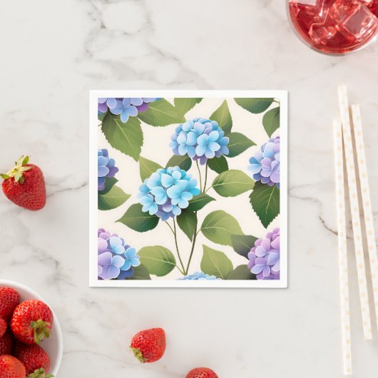 Hydrangea Blumenmuster Serviette (Beispiel)