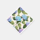 Hydrangea Blumenmuster Serviette (Ecke)