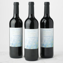 Hydrangea Blumenwein personalisiert Weinetikett