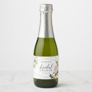 Hydrangea Blush Brautparty Weinkeller und Weine Schaumweinetikett