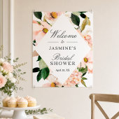 Hydrangea Blush Pink Brautparty Zeichen Poster