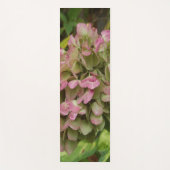 Hydrangea Blüte im Herbst mit Golden Hosta Blätter Yogamatte (Vorderseite)