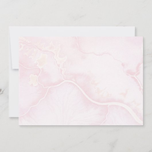 Hydrangea Blüten Frau Pink Feier des Lebens Einladung (Rückseite)