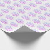 Hydrangea-Blüten in Weiß Geschenkpapier (Ecke)