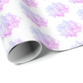 Hydrangea-Blüten in Weiß Geschenkpapier (Rolleneckpunkt)