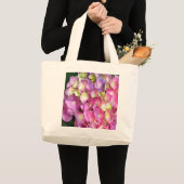 Hydrangea-Blüten-Lebensmittelgeschäft-Tasche Jumbo Stoffbeutel (Vorderseite (Produkt))