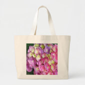 Hydrangea-Blüten-Lebensmittelgeschäft-Tasche Jumbo Stoffbeutel (Vorne)