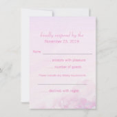 Hydrangea Blütenhochzeit RSVP lila Einladung (Rückseite)