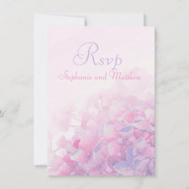 Hydrangea Blütenhochzeit RSVP lila Einladung