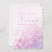 Hydrangea Blütenrosa lila Hochzeitseinladung Einladung (Vorderseite)