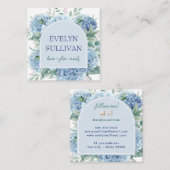 Hydrangea-Bogen-Visitenkarte Quadratische Visitenkarte (Vorne/Hinten)