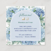 Hydrangea-Bogen-Visitenkarte Quadratische Visitenkarte (Rückseite)