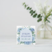 Hydrangea-Bogen-Visitenkarte Quadratische Visitenkarte (Stehend Vorderseite)