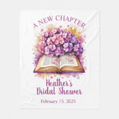 Hydrangea Book Theme Brautparty Fleece Blanket (Vorderseite)