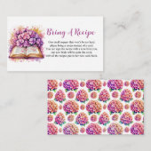 Hydrangea Book Theme Enclosure Card Begleitkarte (Vorne/Hinten)