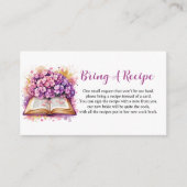 Hydrangea Book Theme Enclosure Card Begleitkarte (Vorderseite)