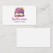 Hydrangea Book Theme Platzkarten (Vorne/Hinten)