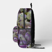 Hydrangea Botanical Floral Fotografie Lila Bedruckter Rucksack (Rechts)