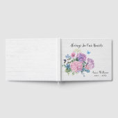 Hydrangea Bouquet auf weißgetünchtes Holz Gästebuch (Voll)