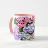 Hydrangea Bouquet Beste Tante je Tasse (Vorderseite Links)