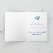 Hydrangea Bouquet Daughter Birthday Karte (Innenseite)