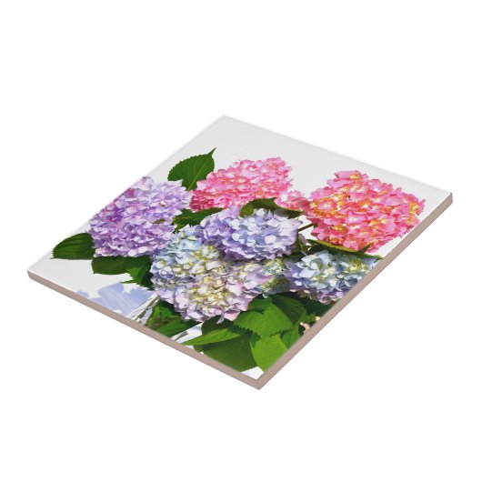 Hydrangea Bouquet Fliese (Seite)