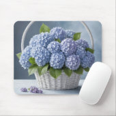 Hydrangea Bouquet in einem Korb Mousepad (Mit Mouse)