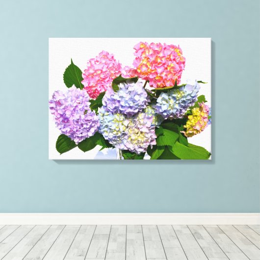 Hydrangea Bouquet Leinwanddruck (Insitu (Holzboden))