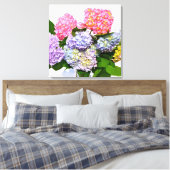 Hydrangea Bouquet Leinwanddruck (Insitu (Schlafzimmer))
