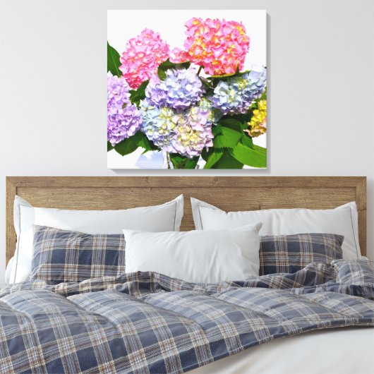 Hydrangea Bouquet Leinwanddruck (Insitu (Schlafzimmer))