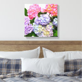 Hydrangea Bouquet Leinwanddruck (Insitu (Schlafzimmer))