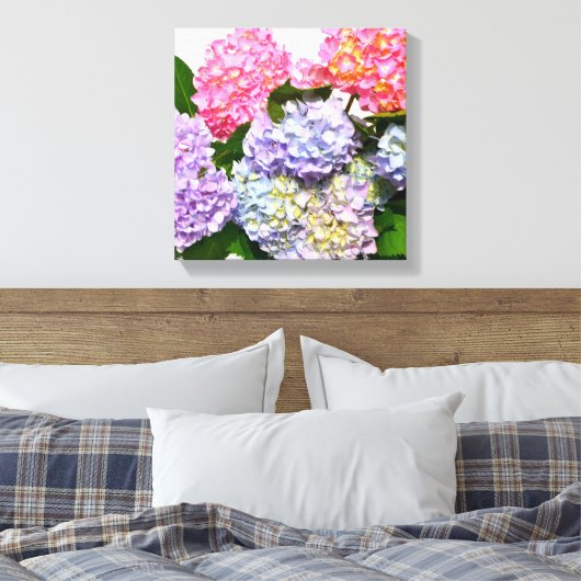 Hydrangea Bouquet Leinwanddruck (Insitu (Schlafzimmer))
