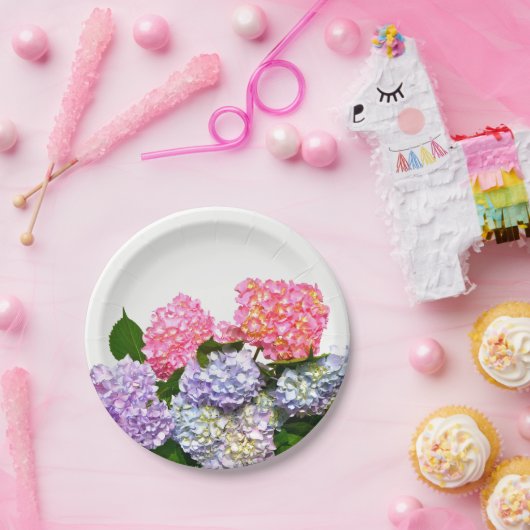 Hydrangea Bouquet Pappteller (Party)